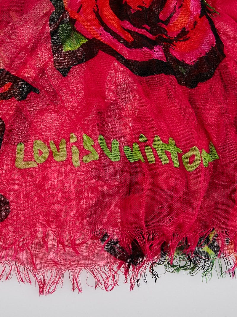 Louis Vuitton Pink/Multicolor Cashmere/Silk Graffiti Stole Scarf - Yoogi's  Closet