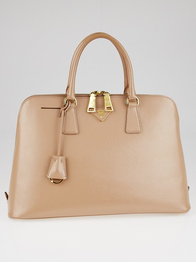 PRADA PRADA Clutch pouch business bag leather Gold Used Women