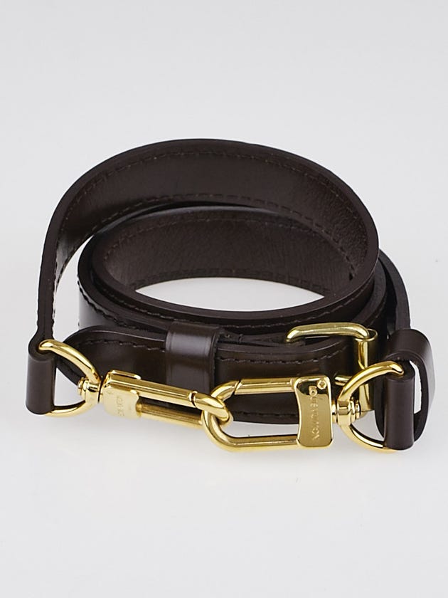 Louis Vuitton Chocolate Leather Adjustable Shoulder Strap