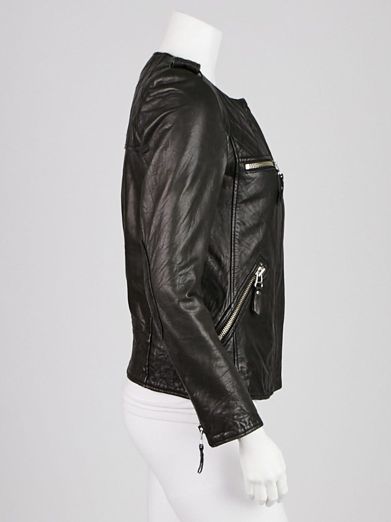 Isabel Marant Etoile Black Washed Leather Kady Jacket Size 4 36 Yoogi s Closet