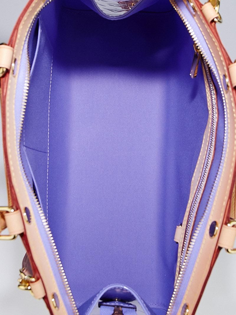 Louis Vuitton Light Blue Vernis Monogram Leather Houston Shoulder