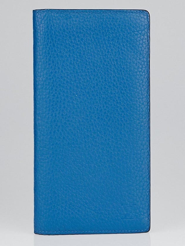 Louis Vuitton Bleu de Saxe Taurillon Leather Brazza Wallet