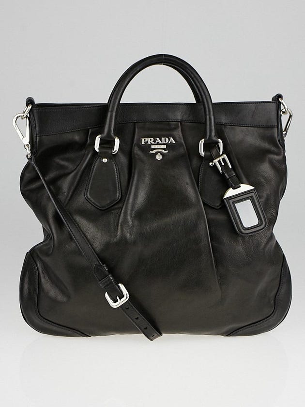 Prada Black Leather Messenger Bag