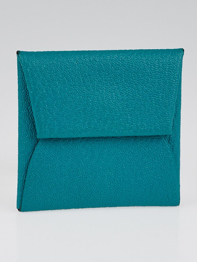 Hermes Malachite Chevre Mysore Leather Bastia Coin Purse