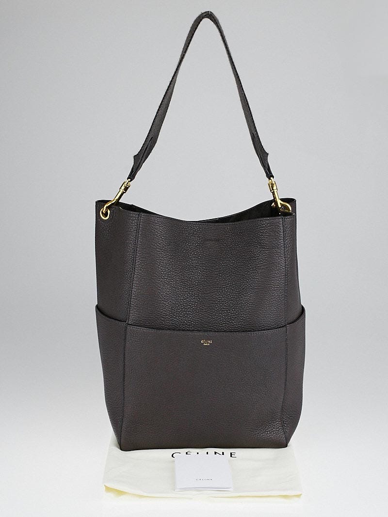 Céline 100% Leather Solid Blue Medium Seau Sangle Bag One Size - 28% off |  ThredUp