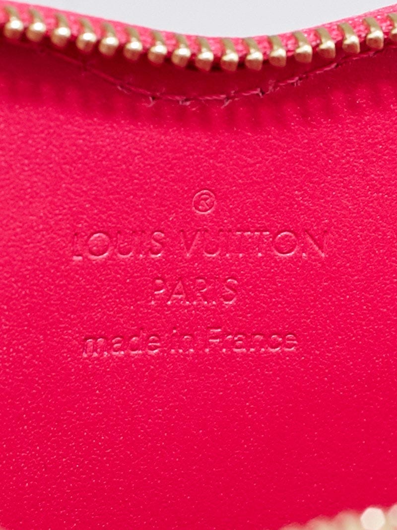 LOUIS VUITTON Vernis Heart Coin Purse Rose Pop 73569