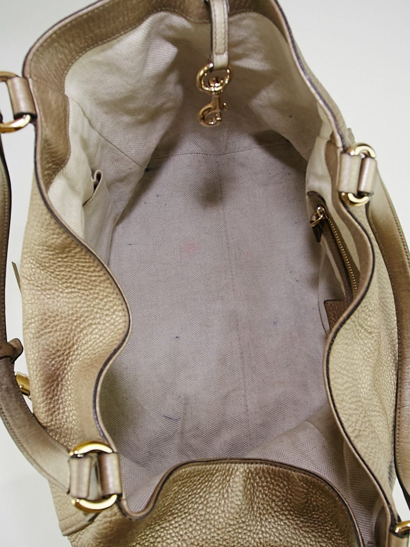 Gucci Gold Pebbled Leather Soho Shoulder Bag | Yoogi's Closet