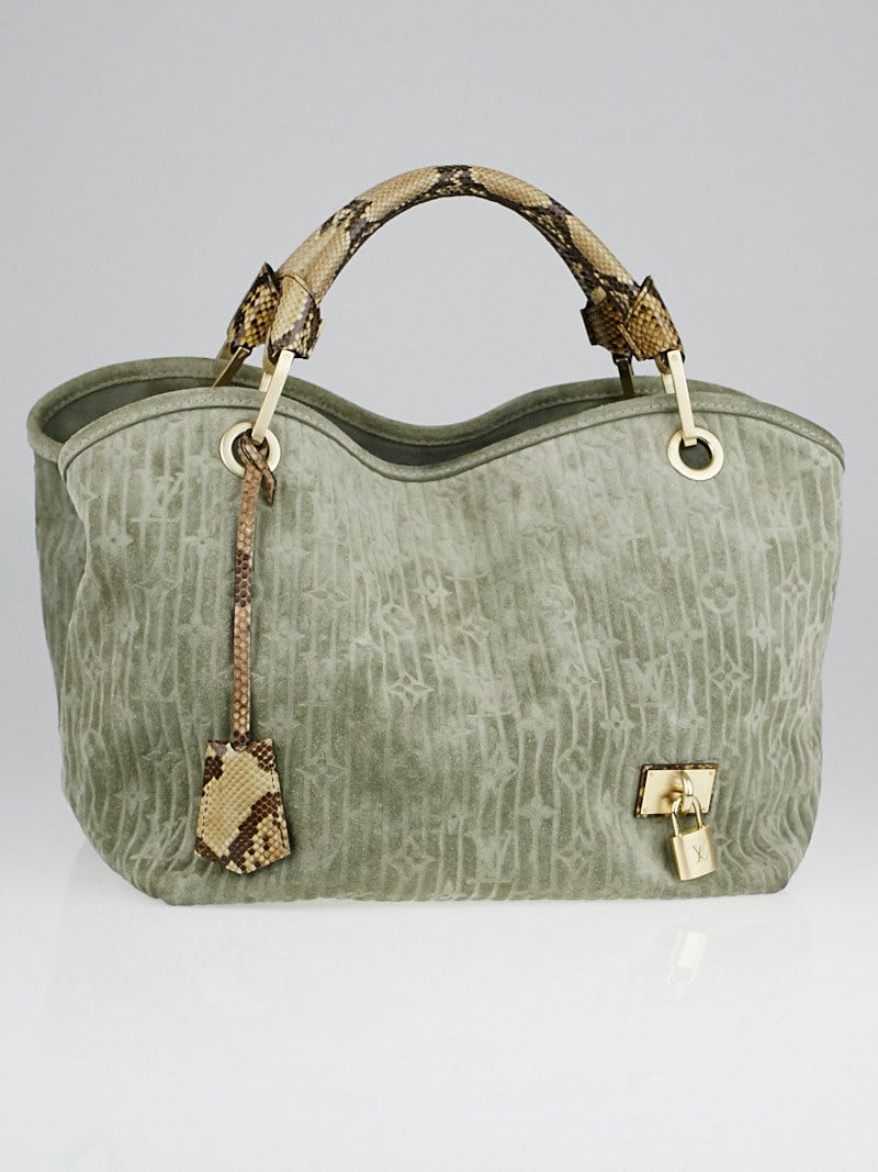 Louis Vuitton Limited Edition Jade Monogram Embossed Suede Whisper PM Bag -  Yoogi's Closet