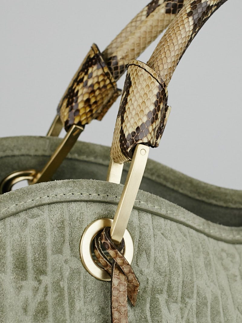 LOUIS VUITTON Women's Whisper Bag Suede in Olive