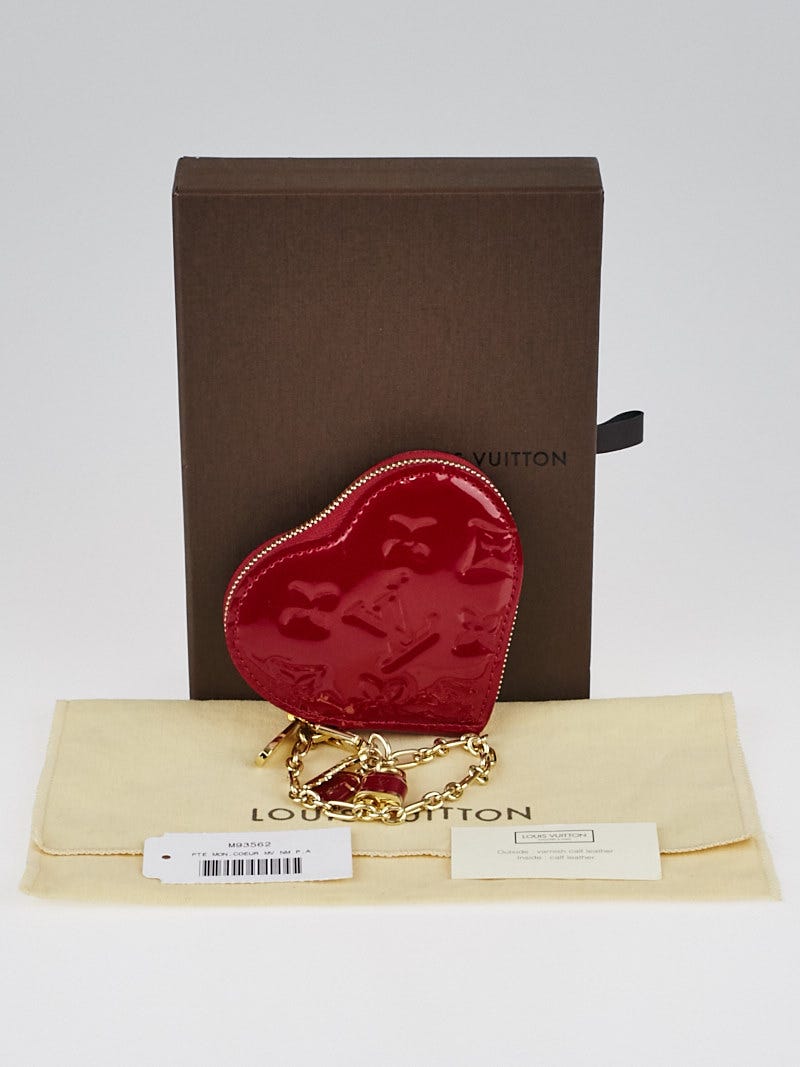 Louis Vuitton Red Pomme D'Amour Monogram Vernis Heart Coin Purse Leather  ref.630720 - Joli Closet