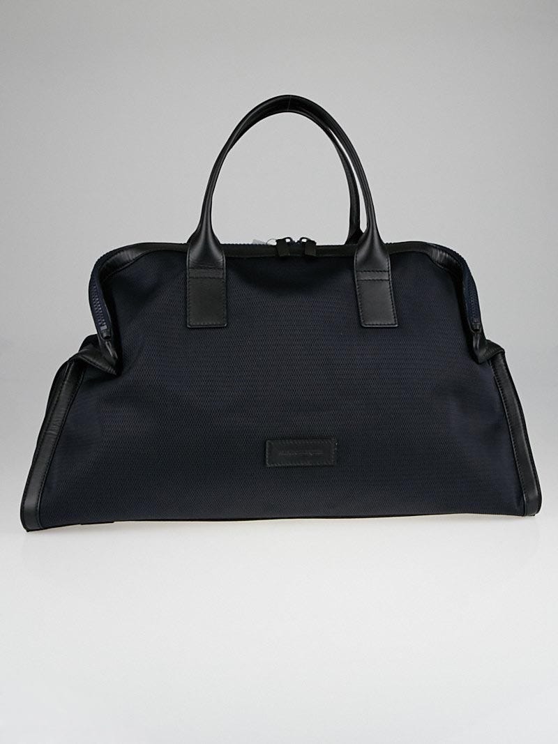 Alexander McQueen Navy Mesh Fabric De Manta Weekend Bag Yoogi s
