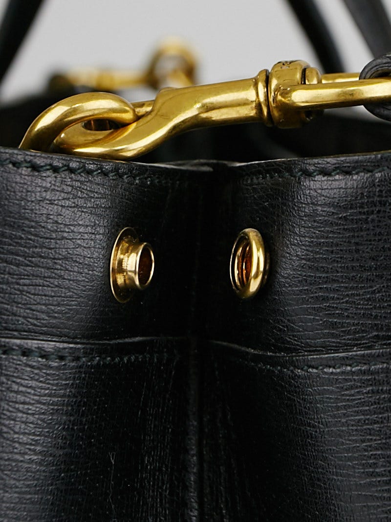 Gucci Black Leather Bright Bit Tote Bag | Yoogi's Closet Gucci Black Leather Bright Bit Tote Bag | Yoogi's Closet