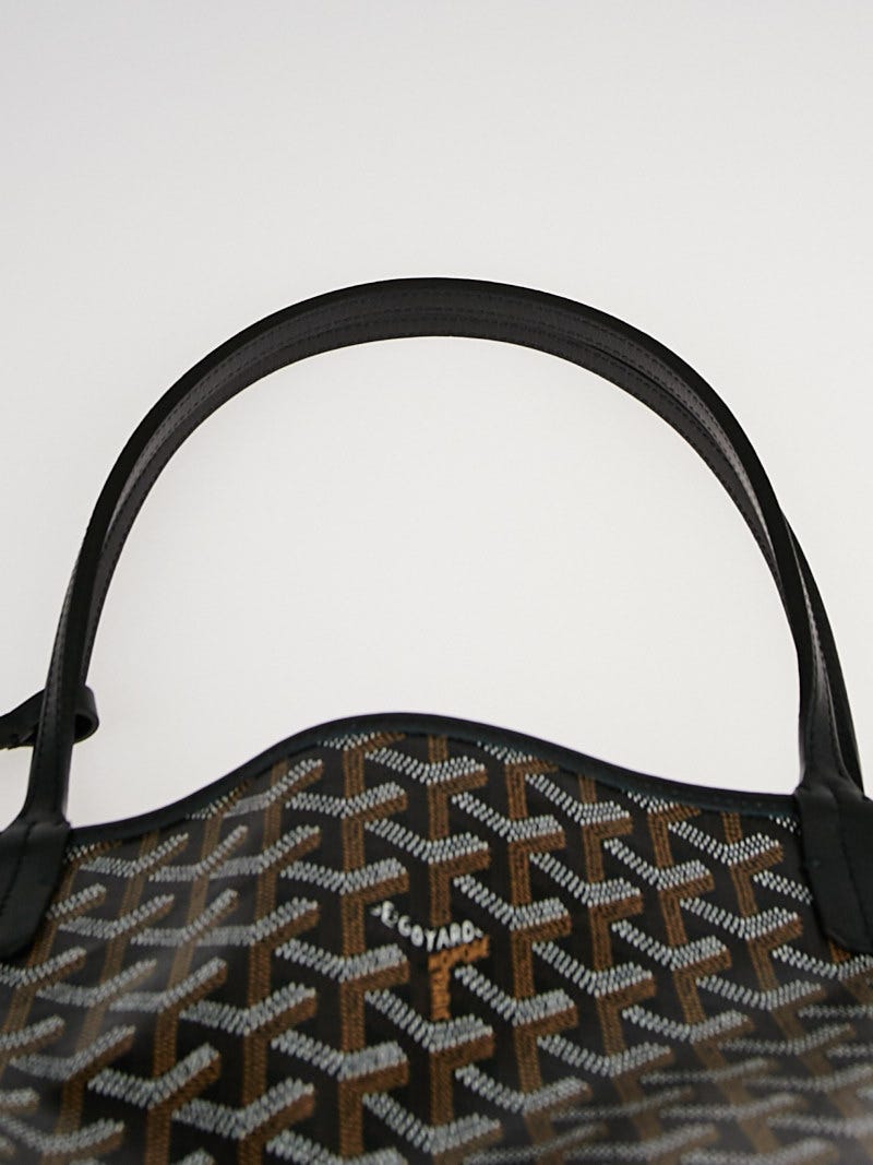Goyard Black Chevron Print Coated Canvas St. Louis GM Bag