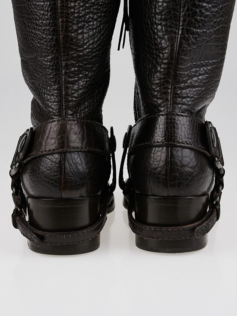【MiuMiu 】leather boots アンクルブーツ Black Leather Boots | Miu Miu