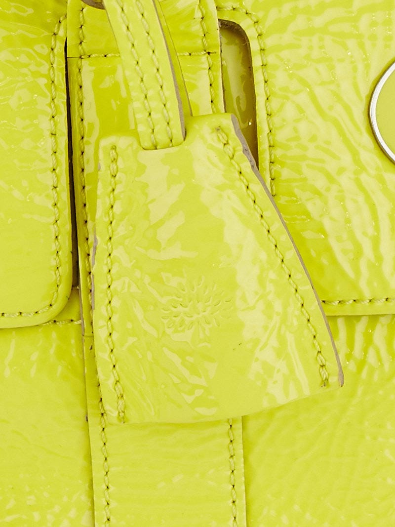 Mulberry Lemon Sherbet Crinkled Patent Leather Holiday Bayswater