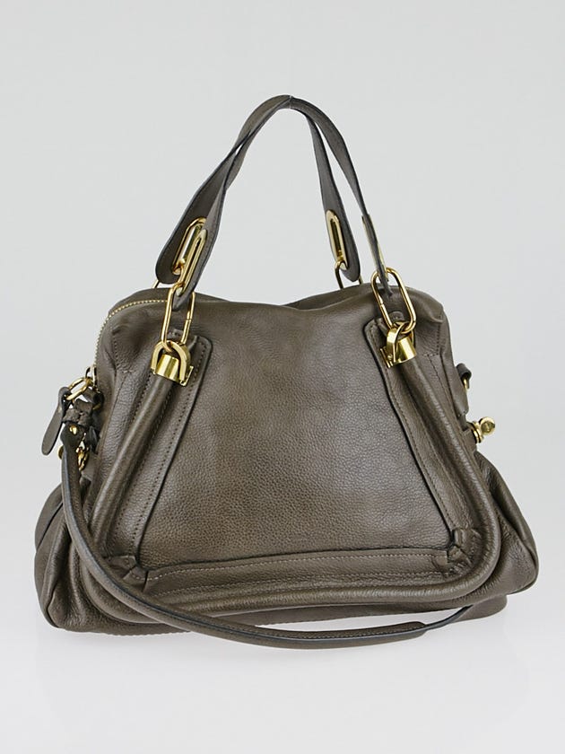 Chloe Rock Pebbled Leather Medium Paraty Bag