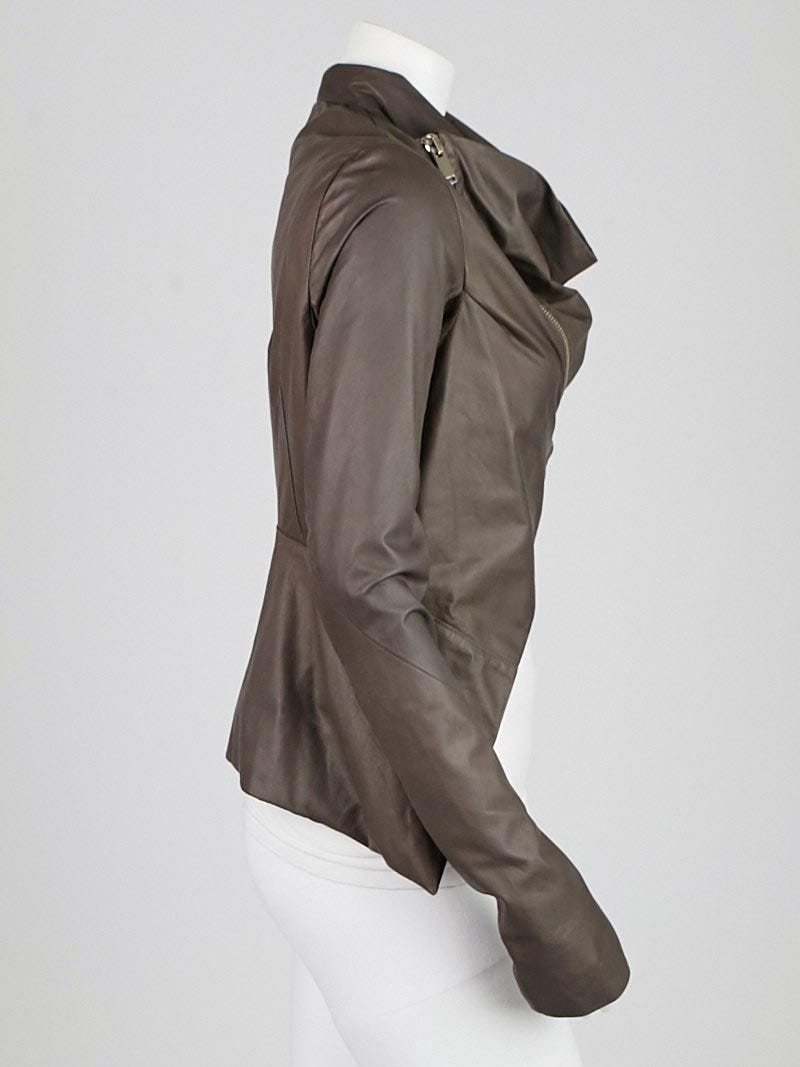 Rick Owens Koolaid Calfskin Leather Cropped Jacket Size 8/42