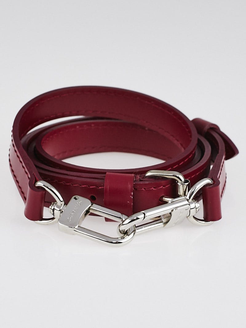 Louis Vuitton Adjustable Shoulder Strap 16 mm Vernis, Red, One Size