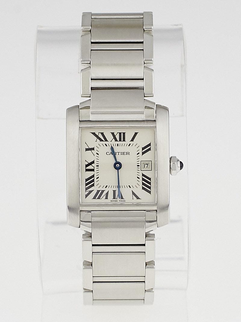 Cartier Tank Francaise W51011Q3 mid size stainless steel