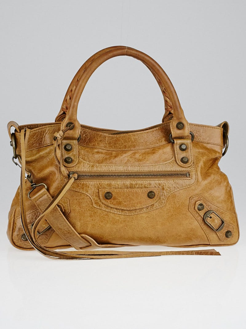 Balenciaga outlet tan bag