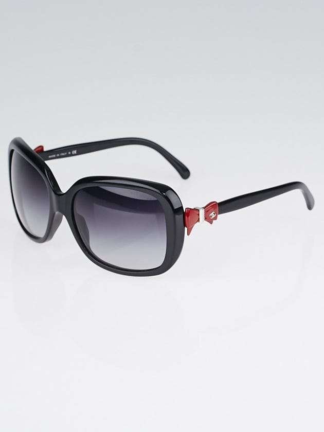 Chanel Black Frame Gradient Tint Bow Sunglasses-5171