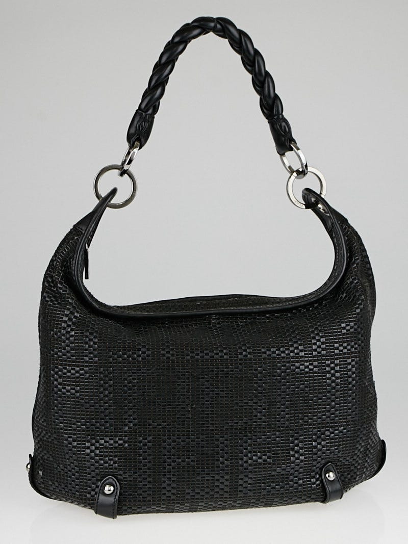 Fendi black on sale zucca bag