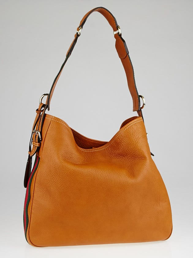 Gucci Tan Leather Heritage Medium Shoulder Bag