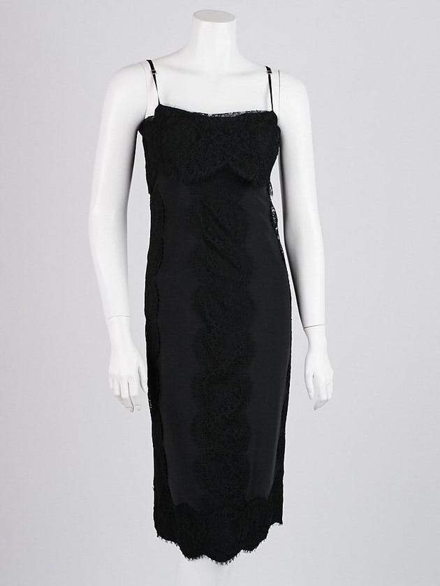 Gucci Black Lace Slip Dress Size 6/40