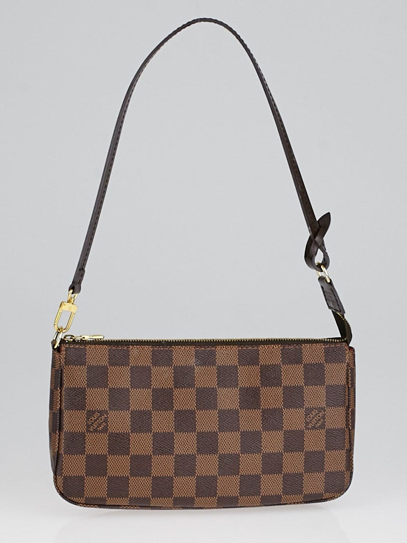 Gorgeous Authentic Vintage Louis Vuitton Damier Ebene Mini Pochette  Wristlet Bag