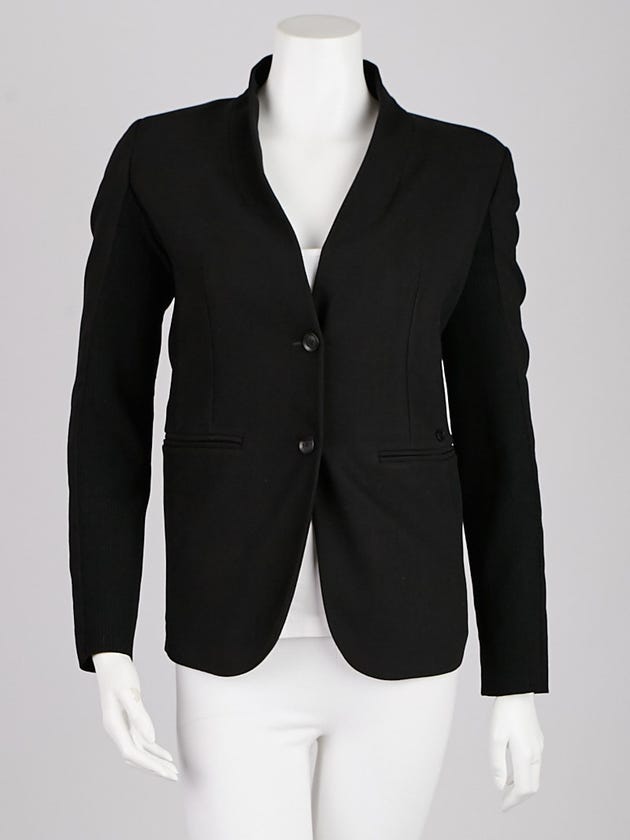 Gucci Black Wool Blend Blazer Jacket Size 6/40