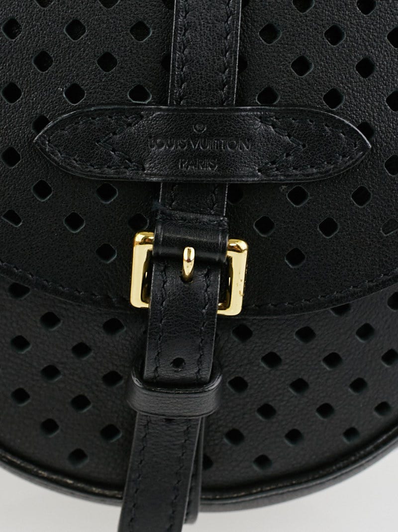 Louis Vuitton Limited Edition Black Perforated Leather Flore