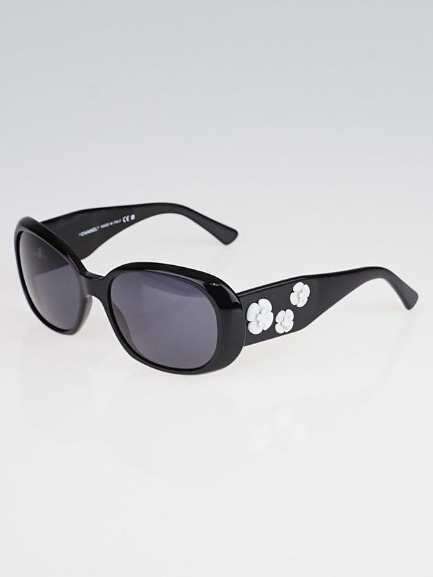 Chanel Black Frame Camellia Flower Sunglasses-5113