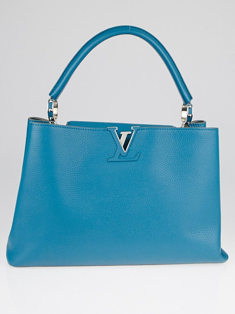 Louis Vuitton Bleu Canard Taurillon Leather Capucines MM Bag - Yoogi's  Closet