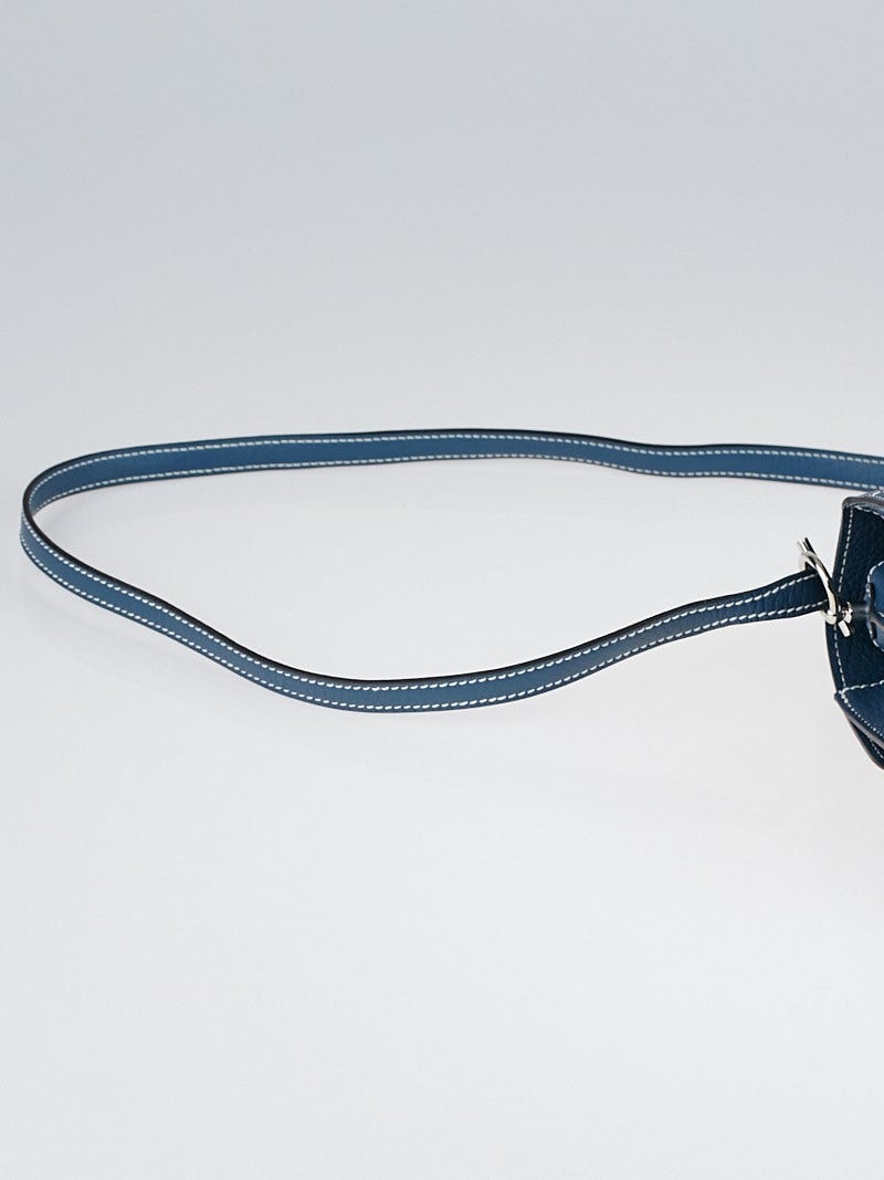 Hermes Blue Tempete Fjord Leather Roulis Bag | Yoogi's Closet