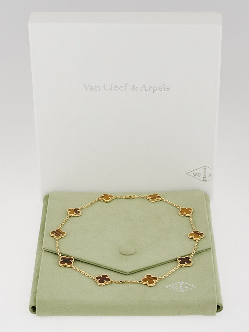 Van Cleef Arpels 18k Yellow Gold and Tiger's Eye Vintage