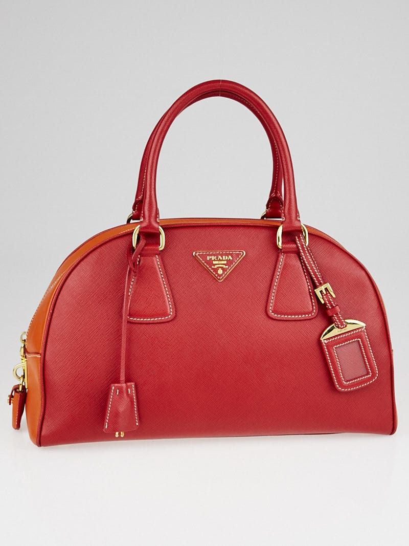 Prada saffiano bowler bag deals