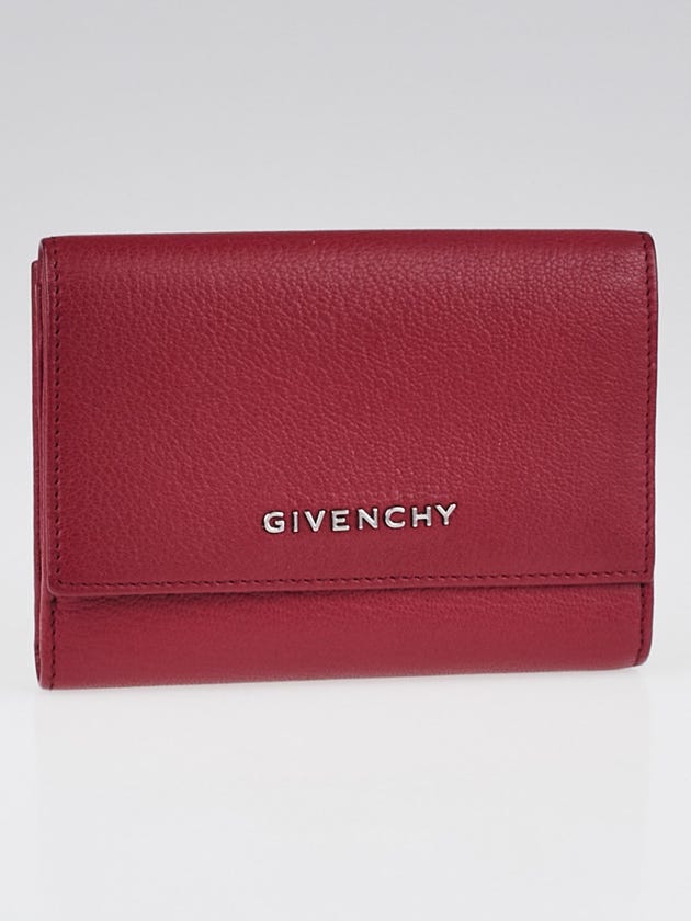 Givenchy Magenta Goatskin Leather Pandora Compact Wallet