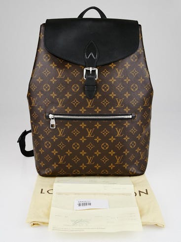 louis vuitton backpack palk monogram macassar brown Canvas GHW Front two Louis Vuitton Monogram Macassar Palk