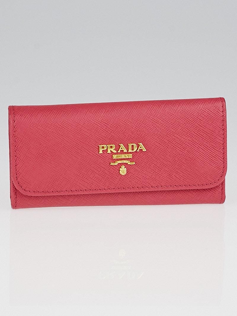 PRADA SAFFIANO キーケースPEONIA Prada Peonia Saffiano Metal Leather Six-Key Ring Holder 1M0223