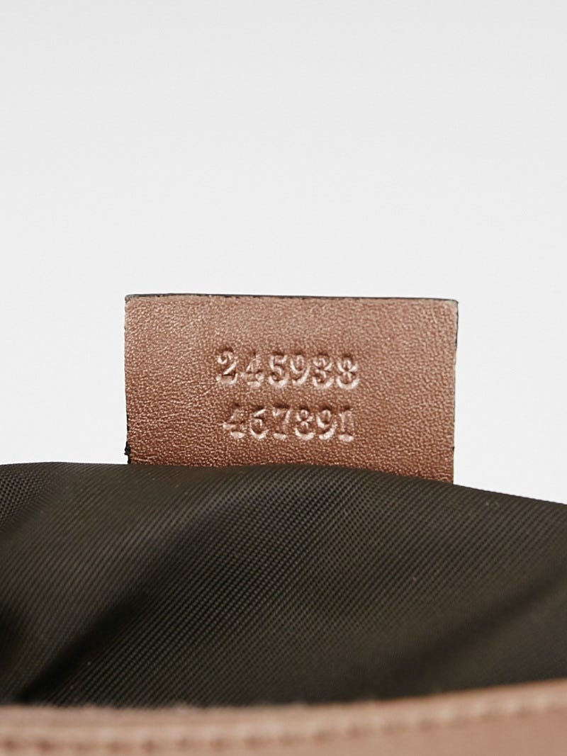 Gucci Beige/Bronze GG Canvas Interlocking GG Heart Pochette Bag