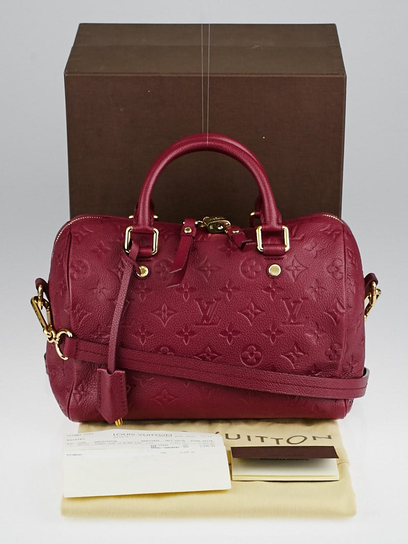 Louis Vuitton Aurore Monogram Empreinte Leather Speedy Bandouliere 25 Bag |  Yoogi's Closet