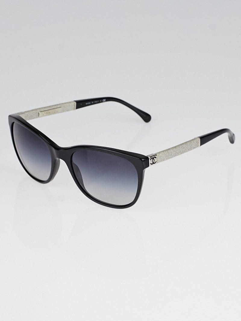 Chanel Black Frame White Denim Sunglasses Wayfarer Sunglasses-5185 - Yoogi's  Closet