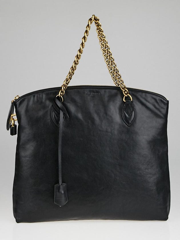 Louis Vuitton Limited Edition Black Boudoir Leather Lockit Chain Bag