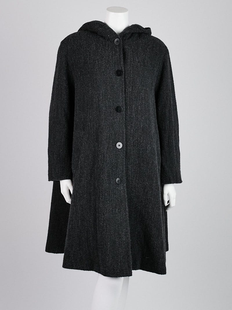 Hooded swing top coat