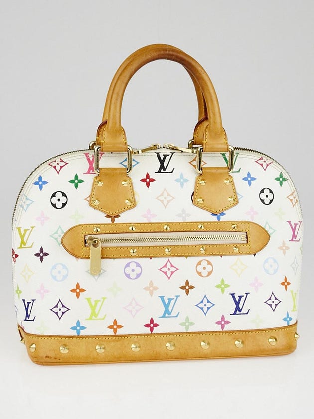 Louis Vuitton White Monogram Multicolore Alma Bag