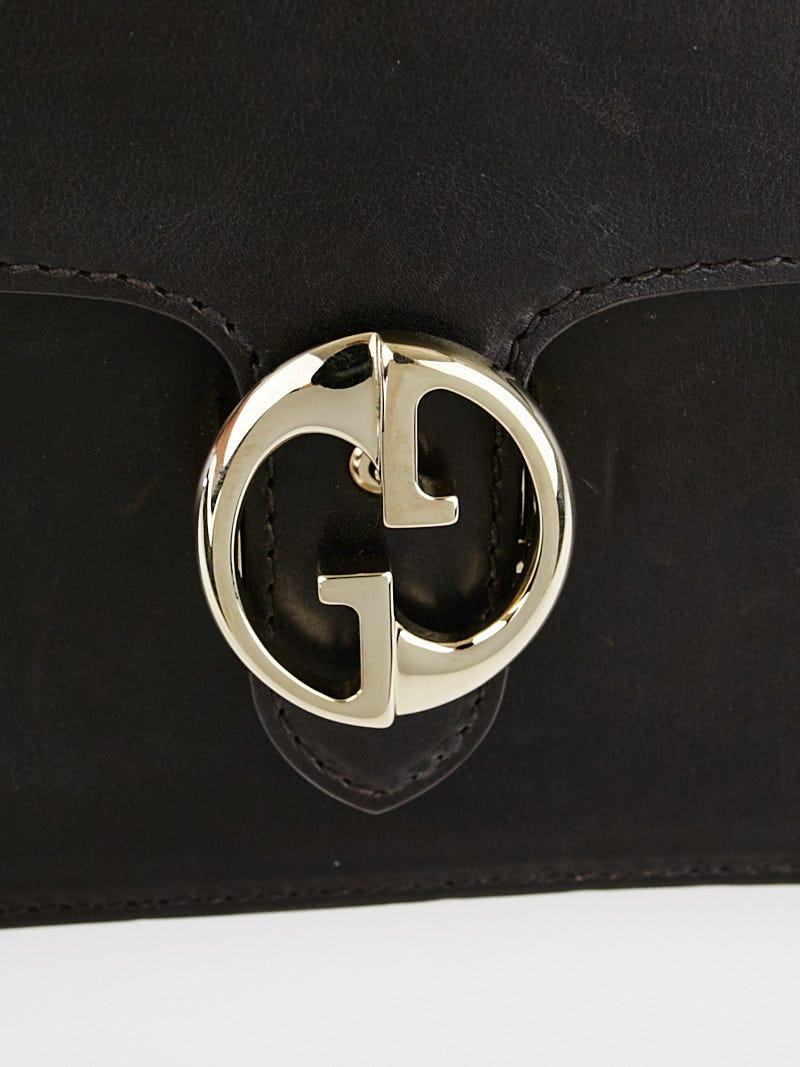 Gucci Brown Leather 1973 Medium Shoulder Flap Bag | Yoogi's