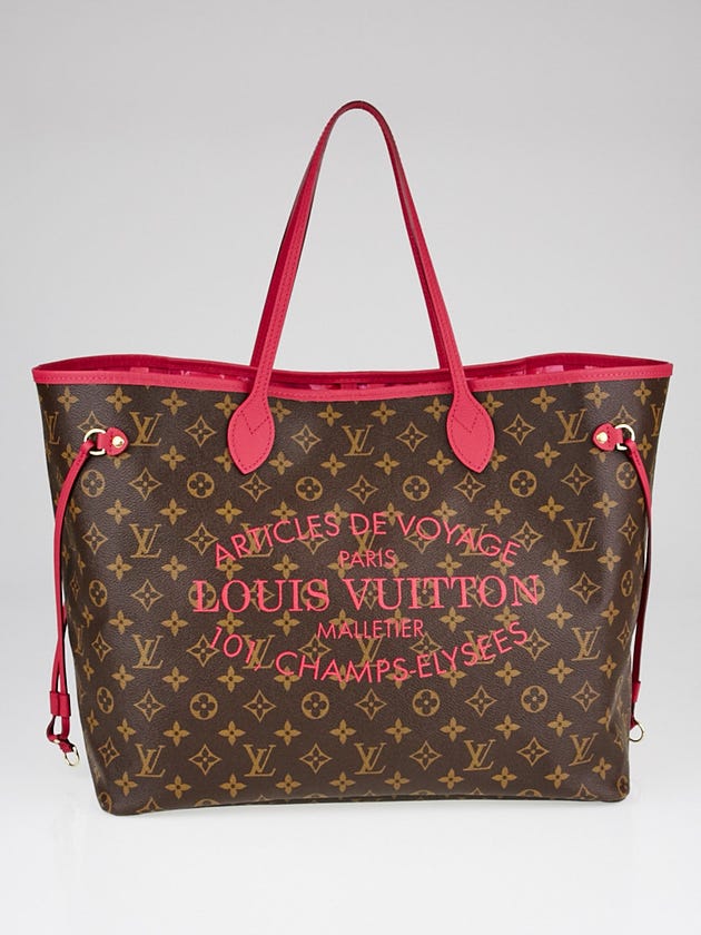 Louis Vuitton Limited Edition Fuchsia Monogram Ikat Neverfull GM Bag