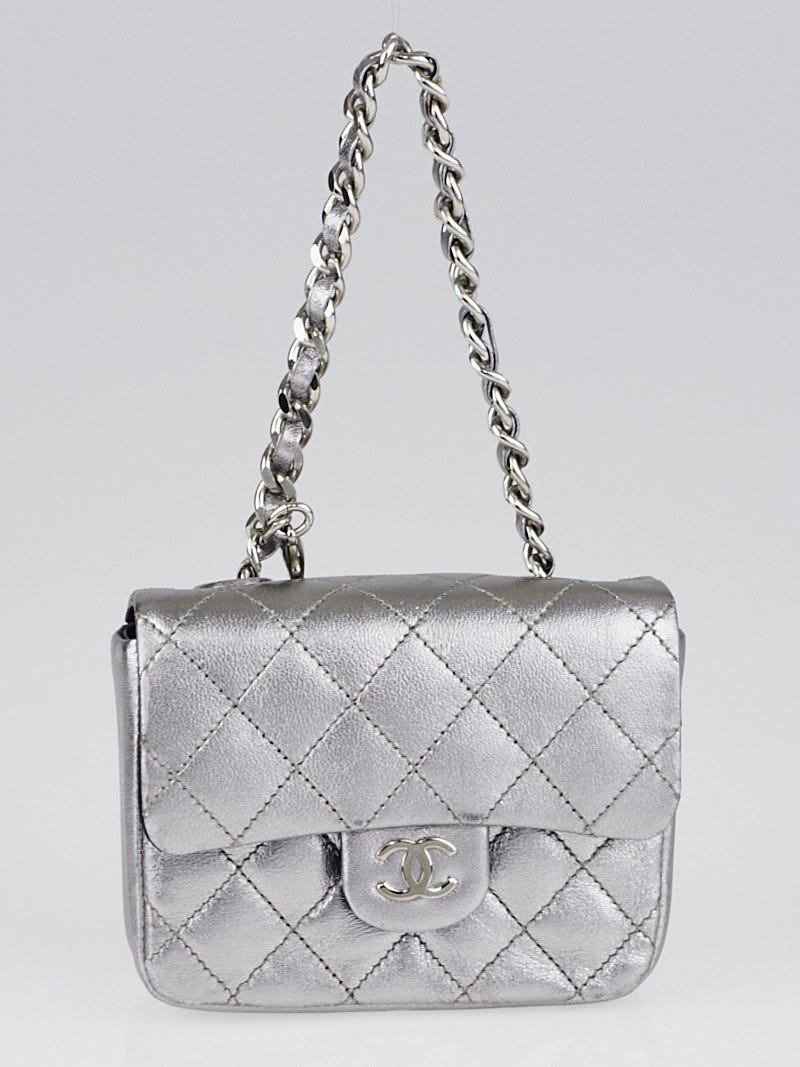 Chanel mini flap silver hardware cheap