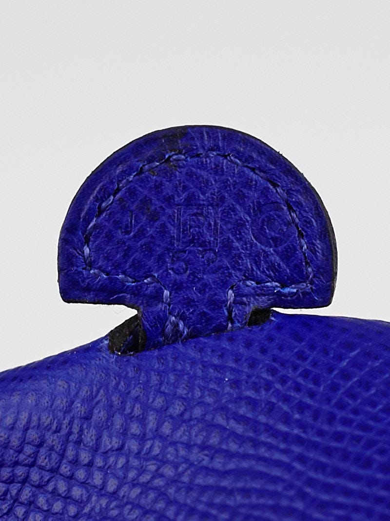 Hermes Electric Blue Epsom Leather Evelyne PM III Bag - Yoogi's Closet