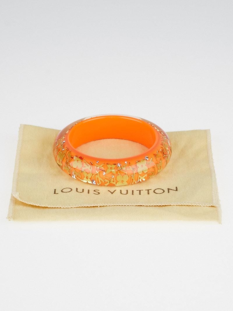 Louis Vuitton Orange Monogram Inclusion GM Bracelet - Yoogi's Closet